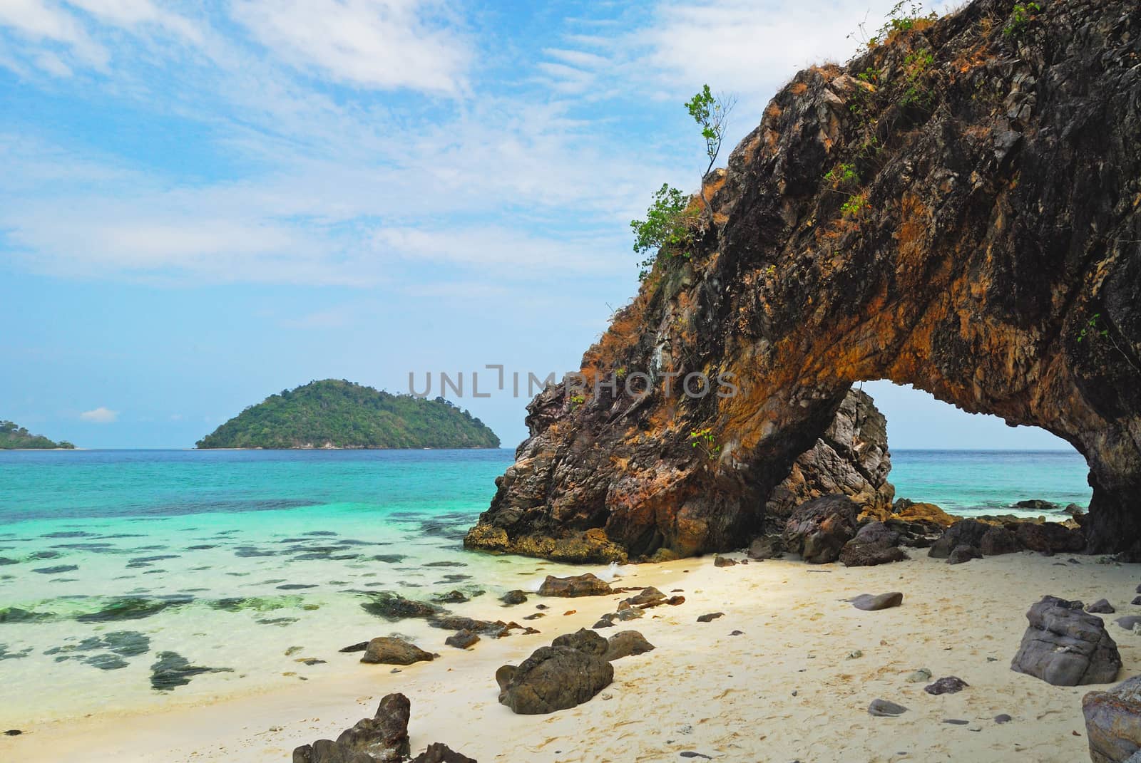 the symbol place of Kai island , Satun , Thailand by think4photop