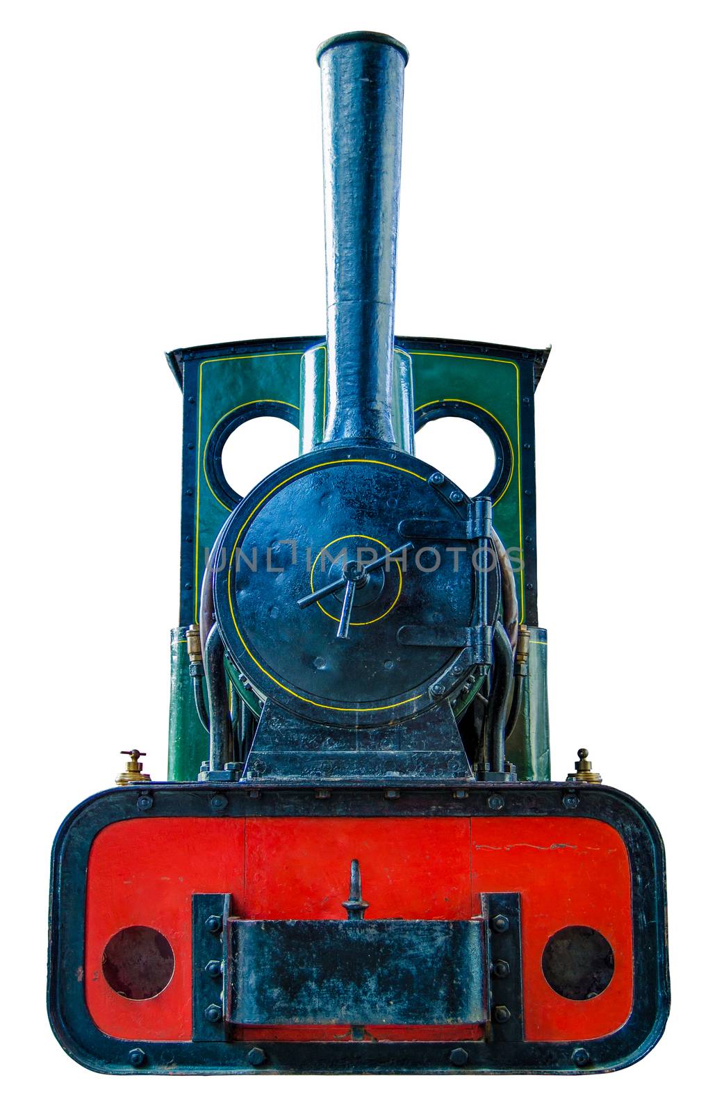 Isolation Of Small Vintage Steam Train Engine