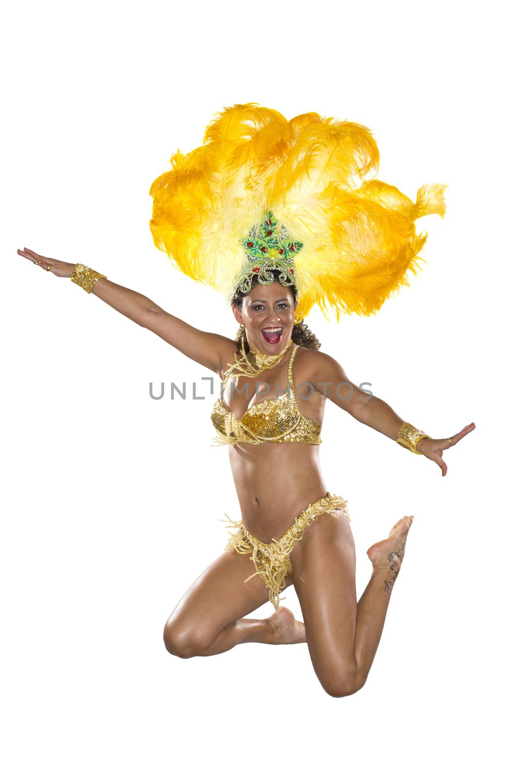 Carnival, Samba Dancer, dressed in feather costume by BrazilPhoto