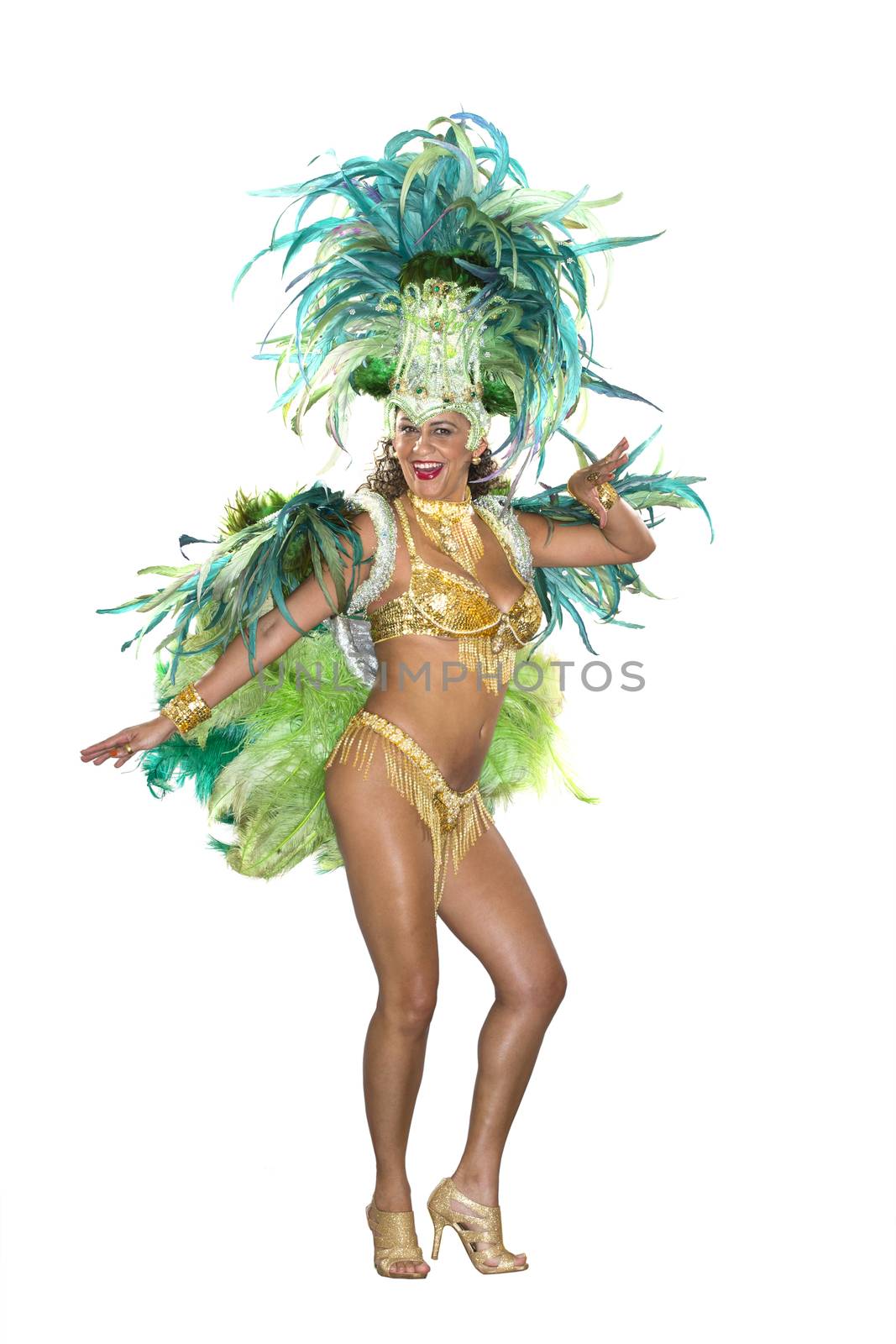 Carnival, Samba Dancer, dressed in feather costume by BrazilPhoto