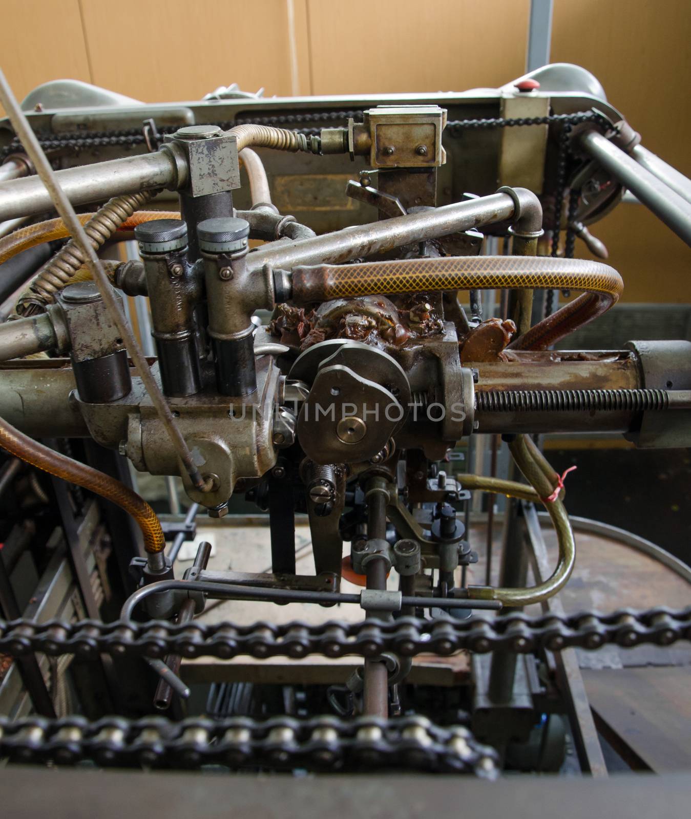 Detail of a rusted machine  by siraanamwong