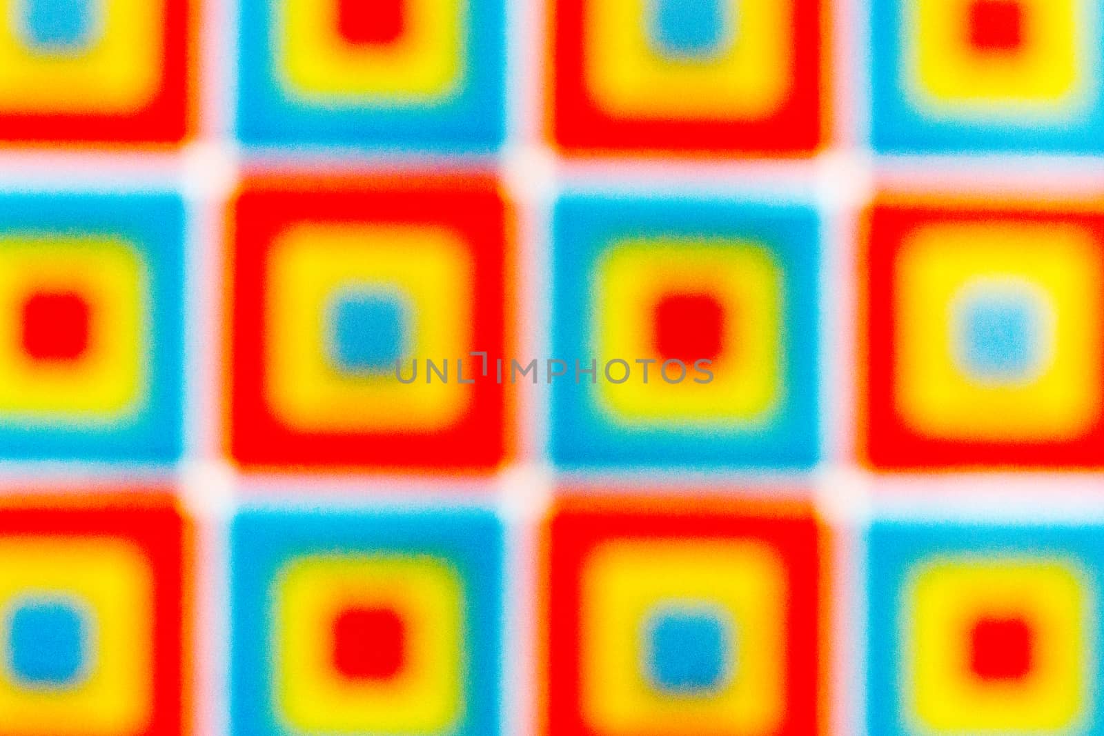 non specific pattern of colorful dots and squares on various color of background