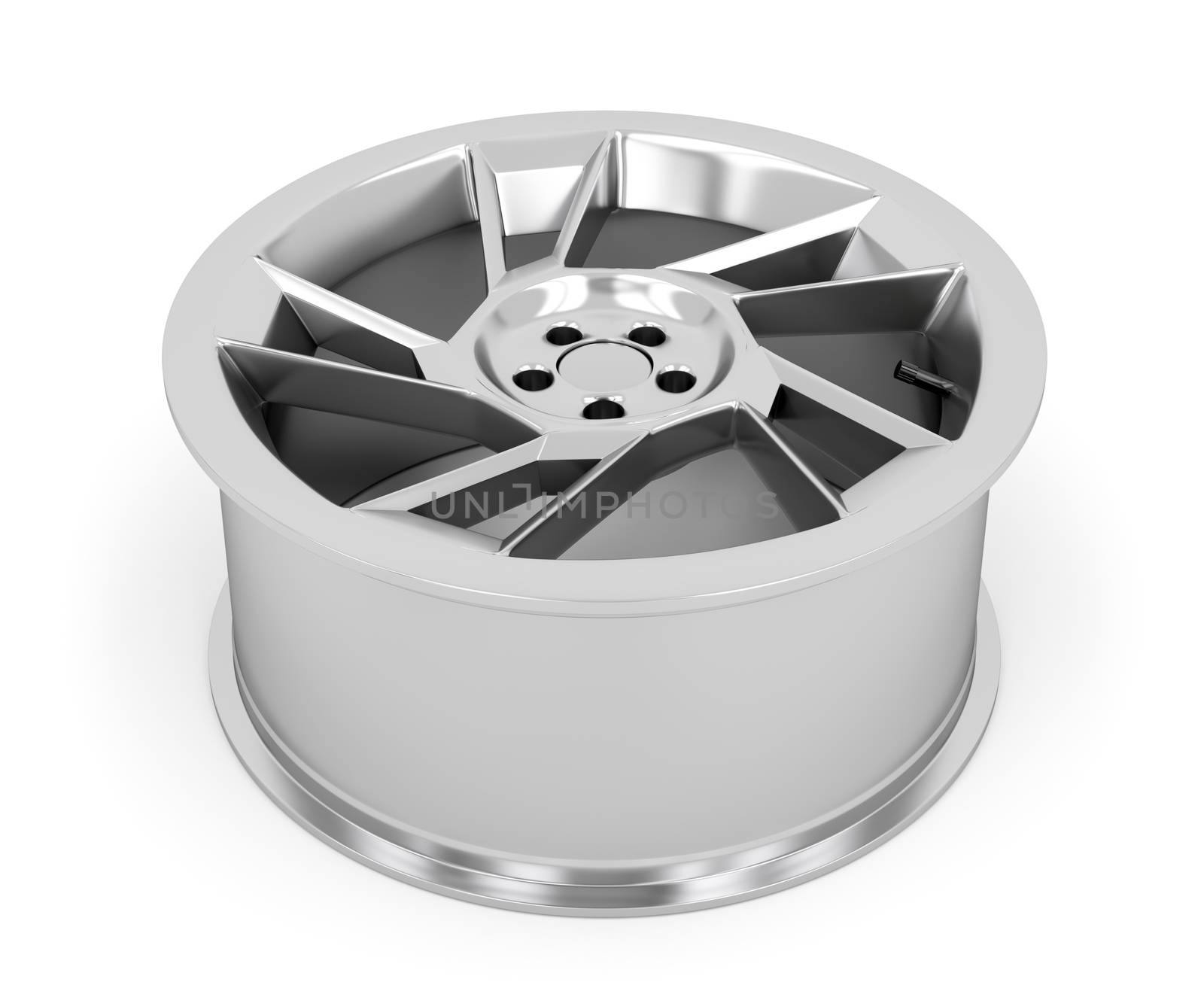 Car rim on white background