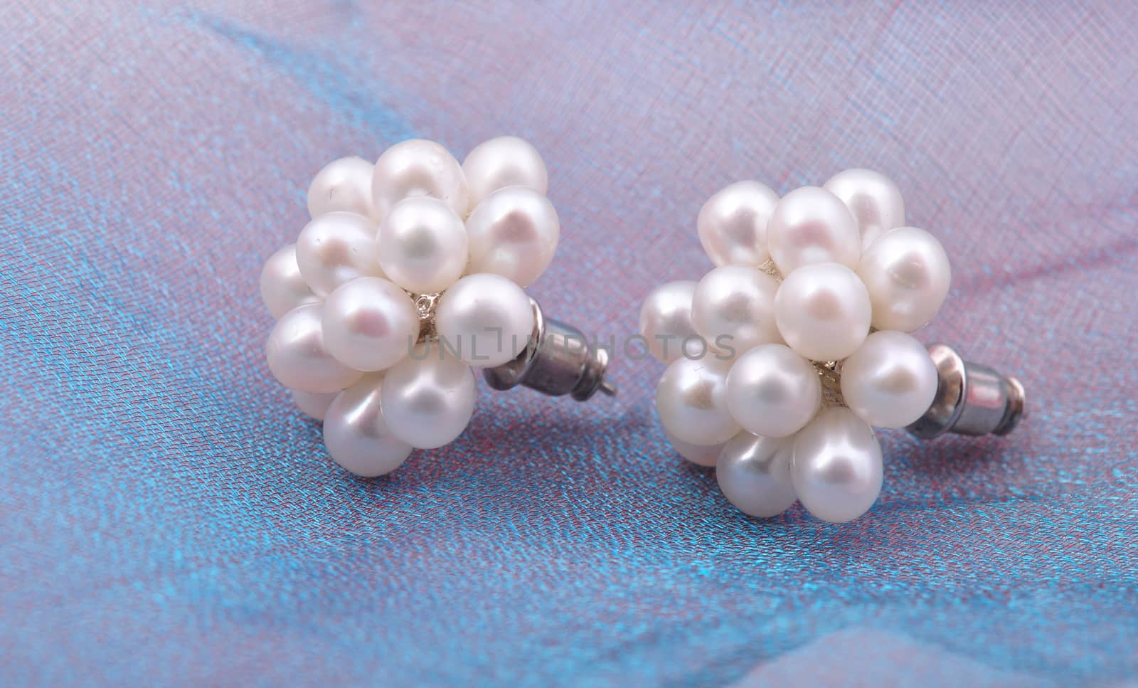white beaded earrings