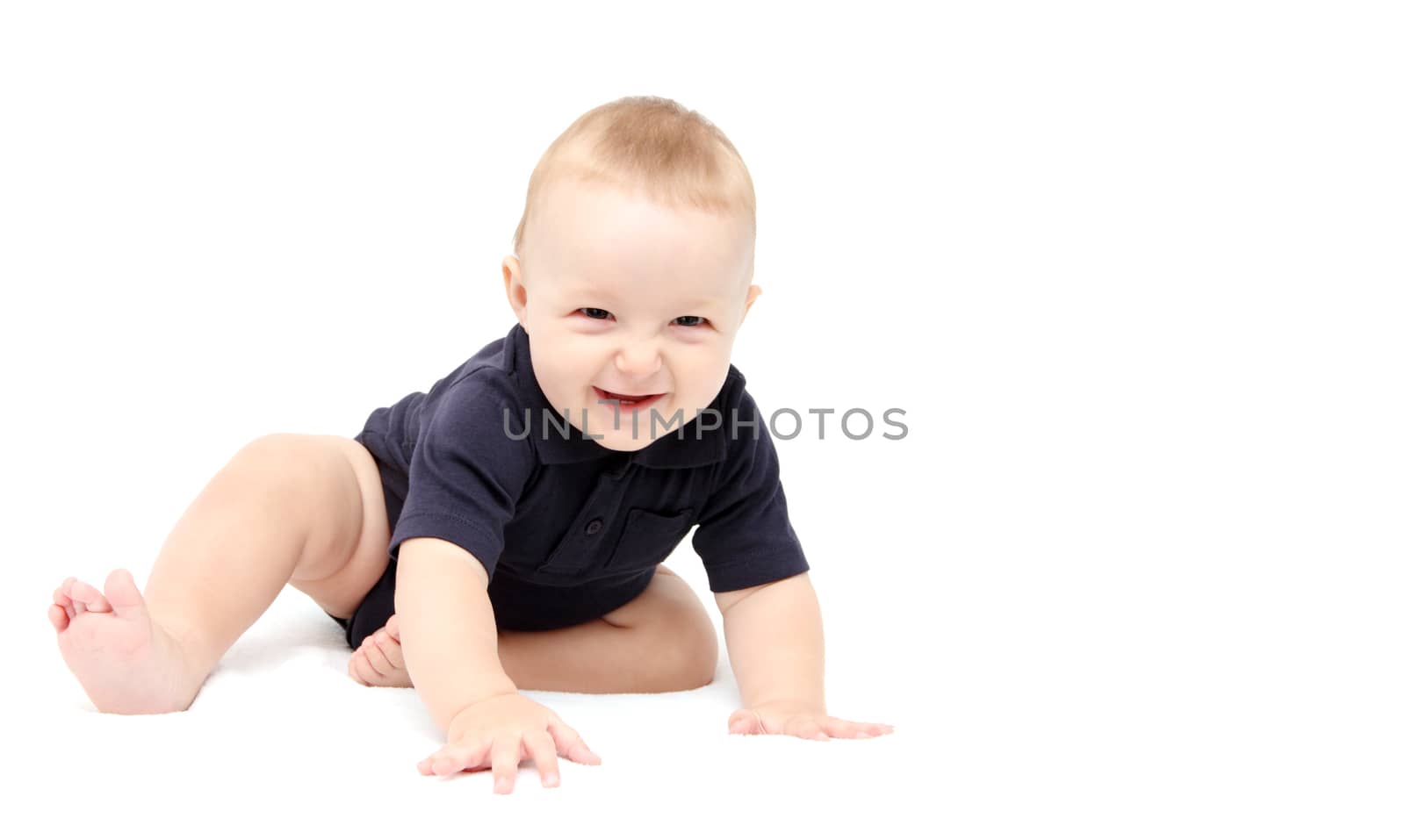 happy baby crawling by NikolayK