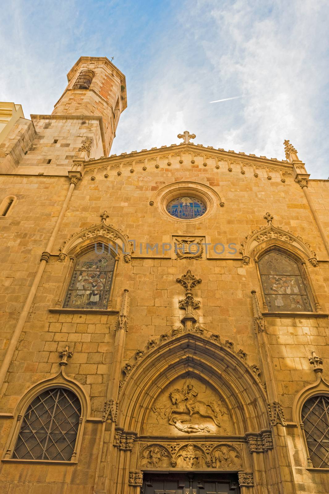 Catholic church Esglesia de Sant Jaume ( Church of St. James)  in Barcelona, Spain