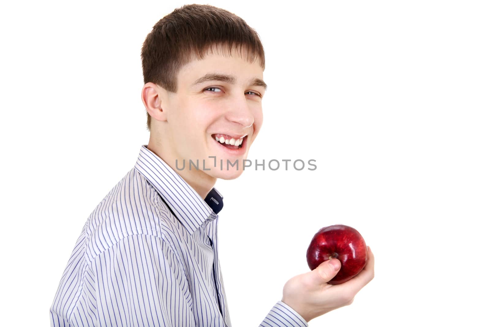 Teenager with Apple by sabphoto