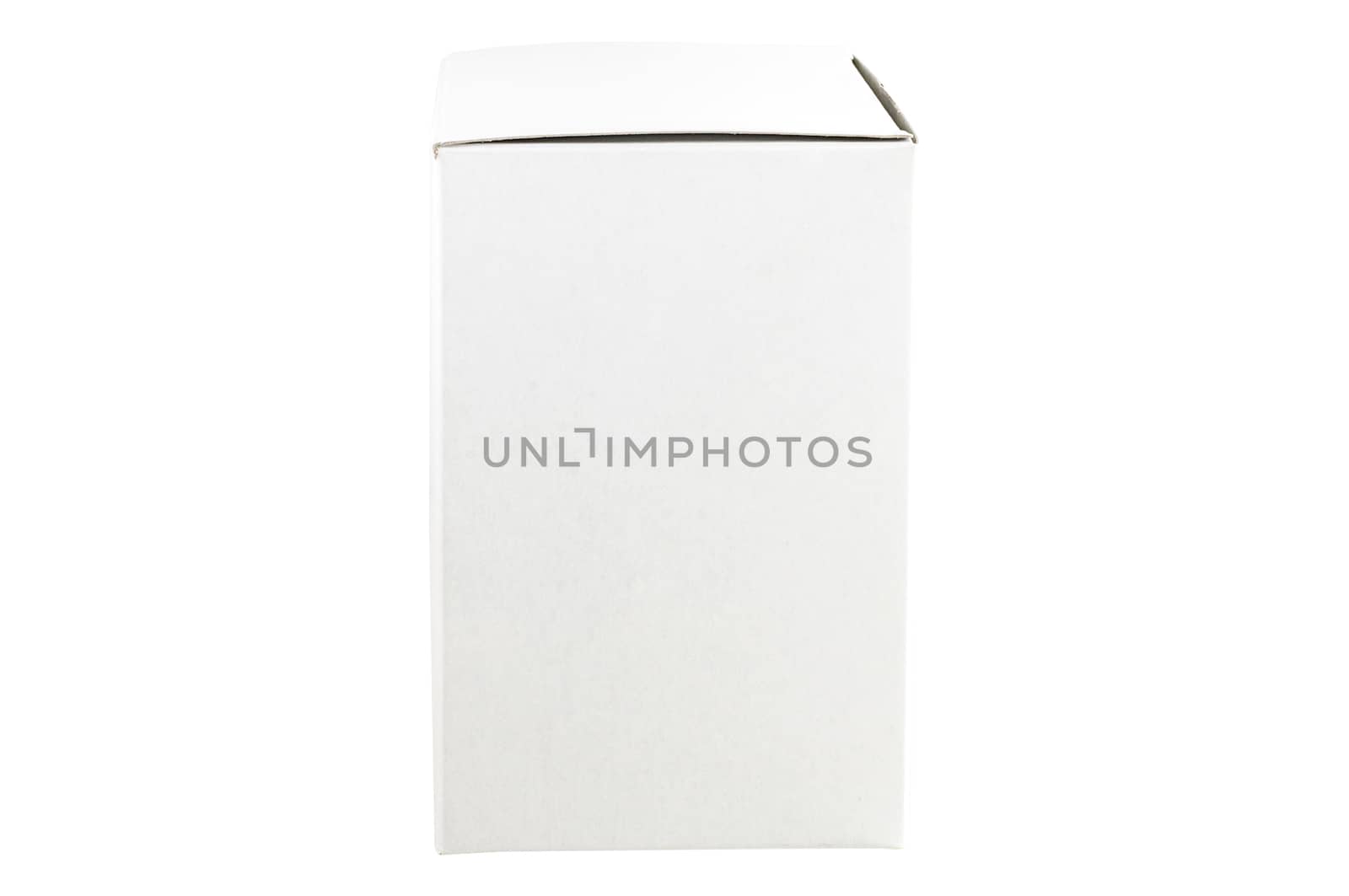 White box isolated on white background with clipping path 