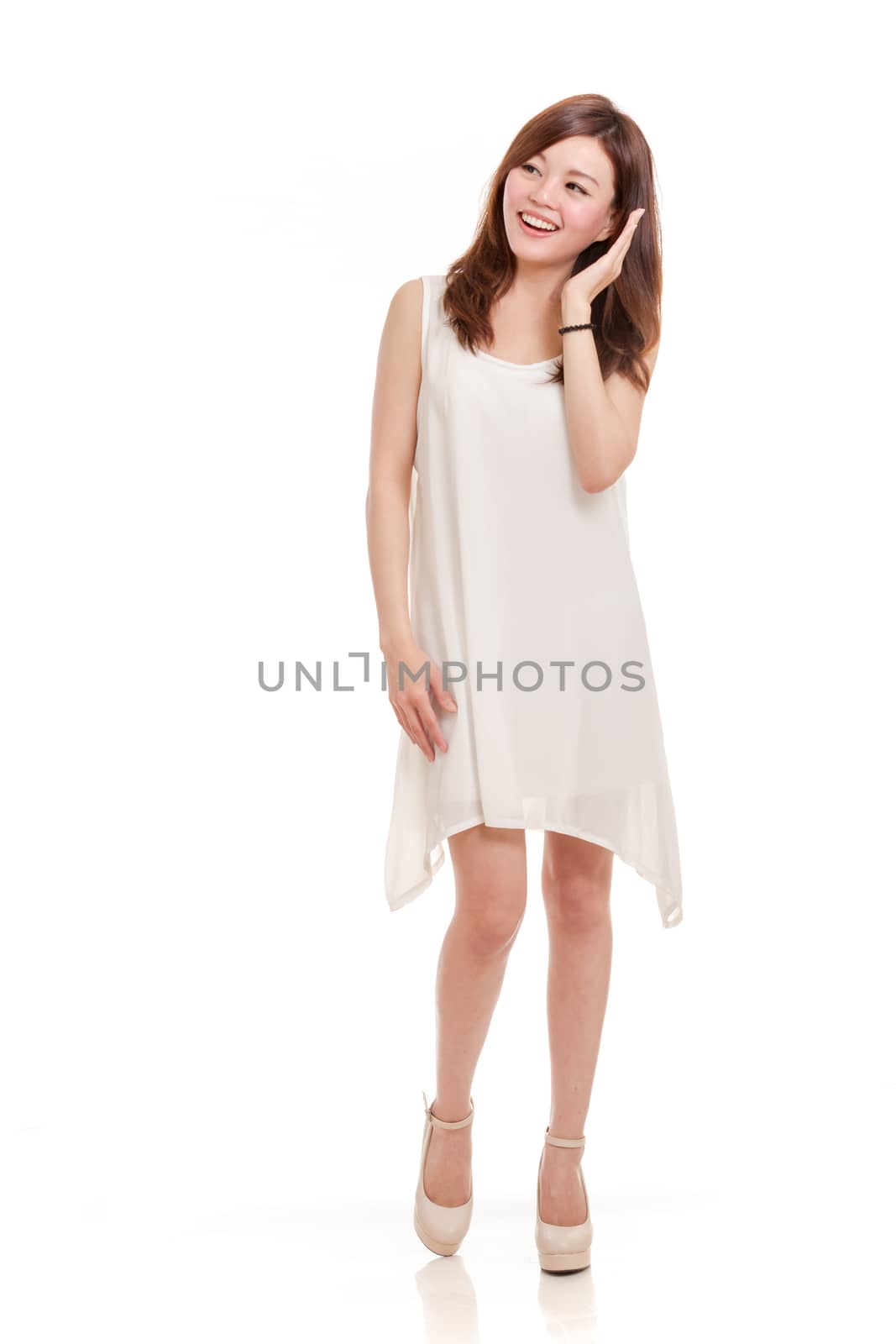 Malaysian woman in white dress by imagesbykenny