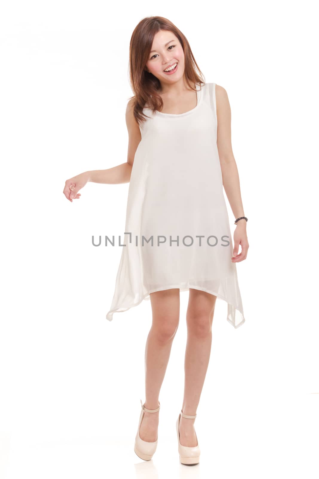 Malaysian woman in white dress by imagesbykenny