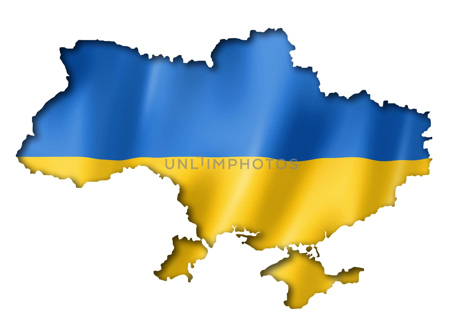 Ukrainian flag map by daboost