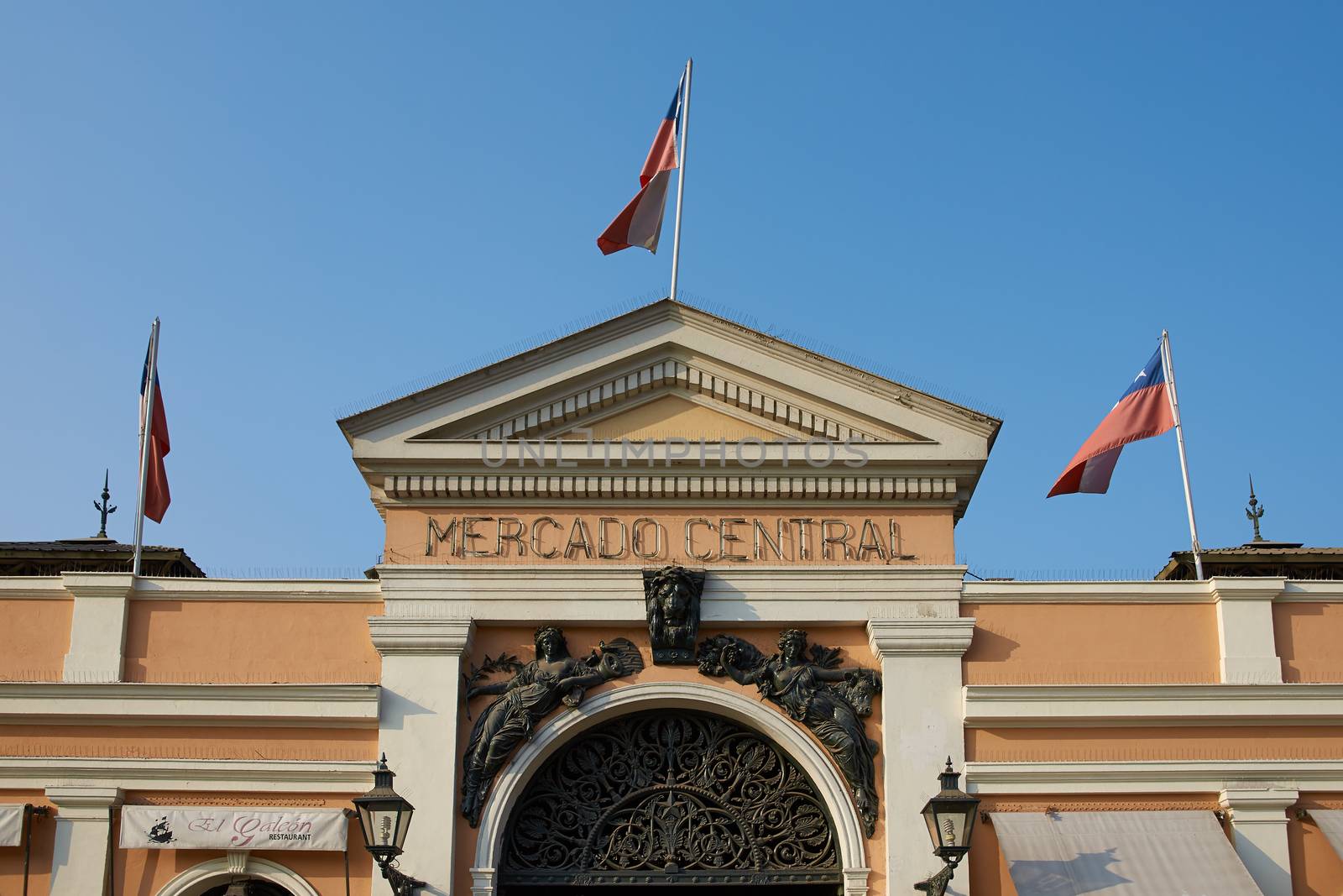 Historic Fish Market in the centre of Santiago, Chile
