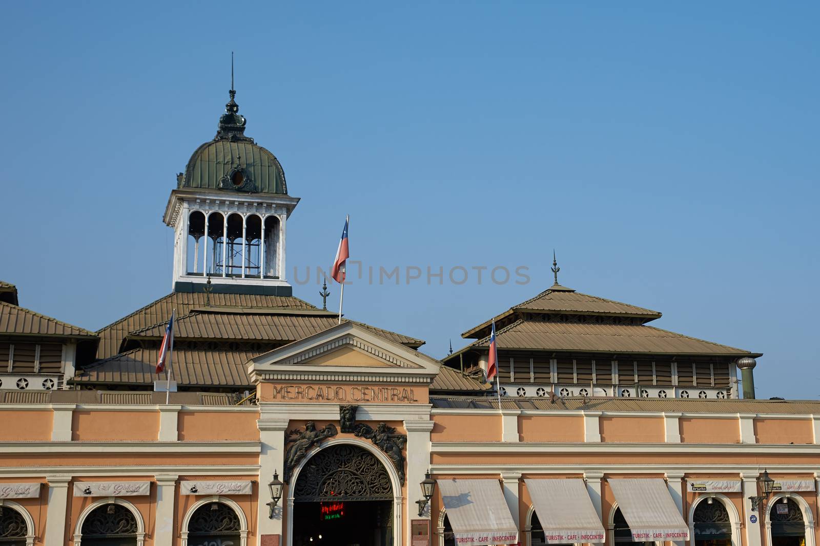 Historic Fish Market in the centre of Santiago, Chile