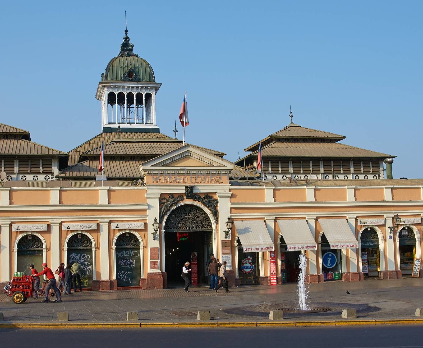 Historic Fish Market in the centre of Santiago, Chile