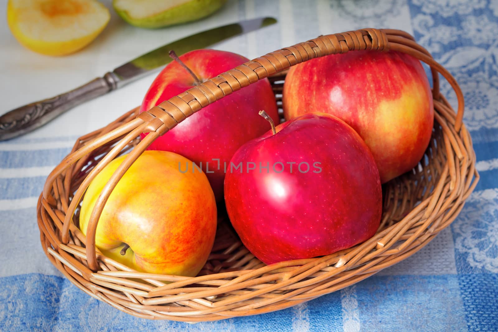 Large apples in a wattled basket. by georgina198