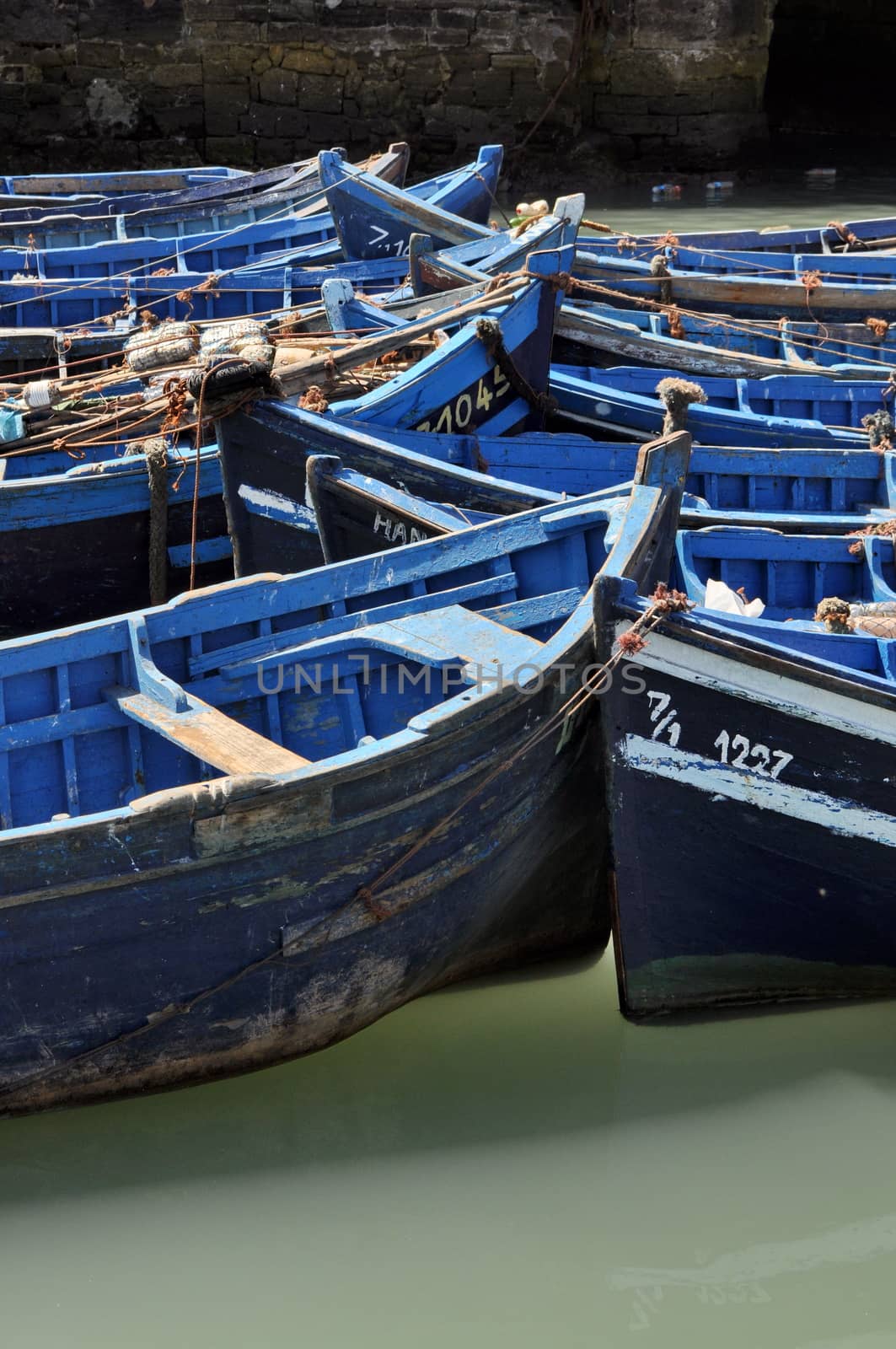 Blue fishing boats of Essaouira by anderm