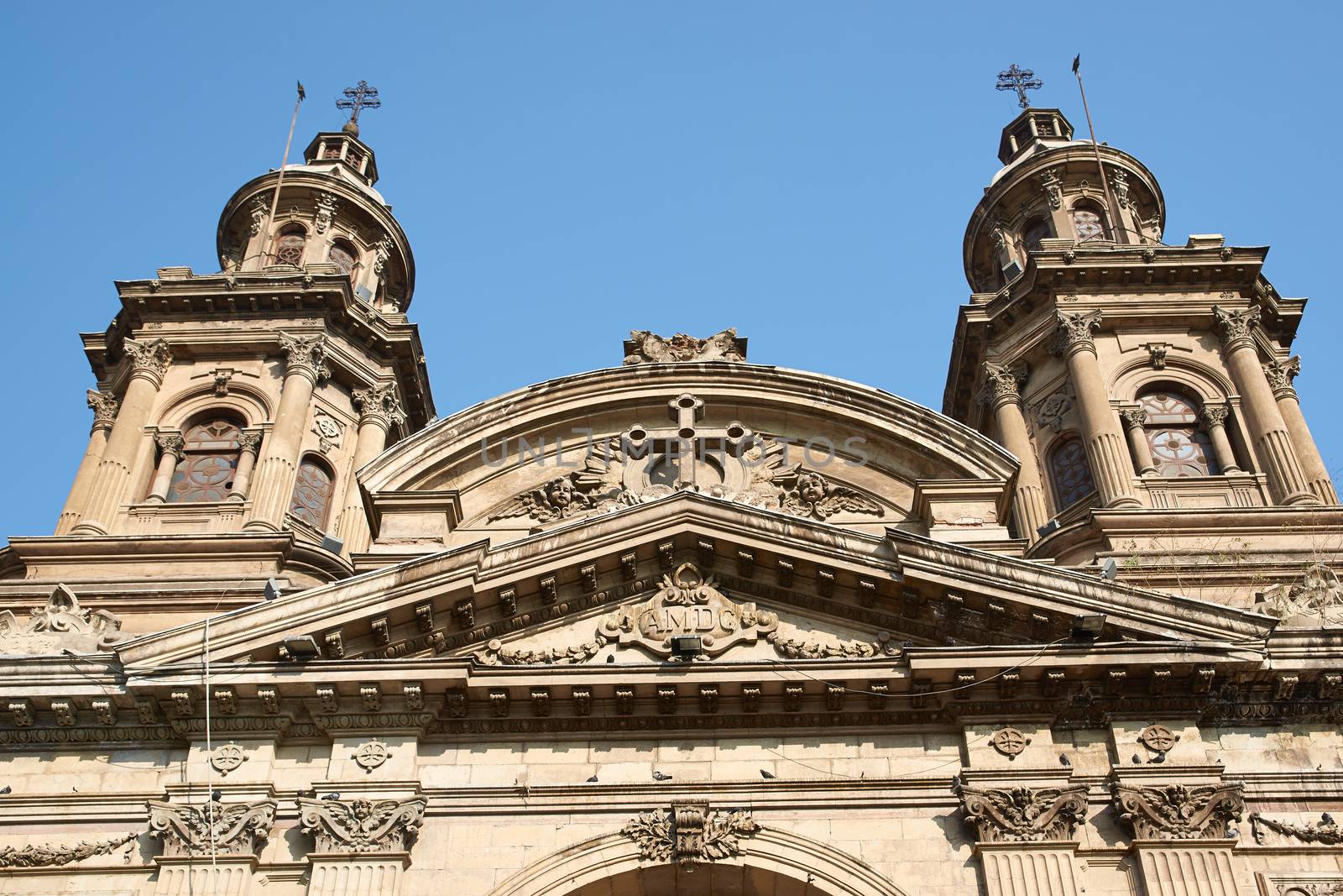 Historic Catedral Metropolitana in the Plaza de Armas in Santiago, Chile