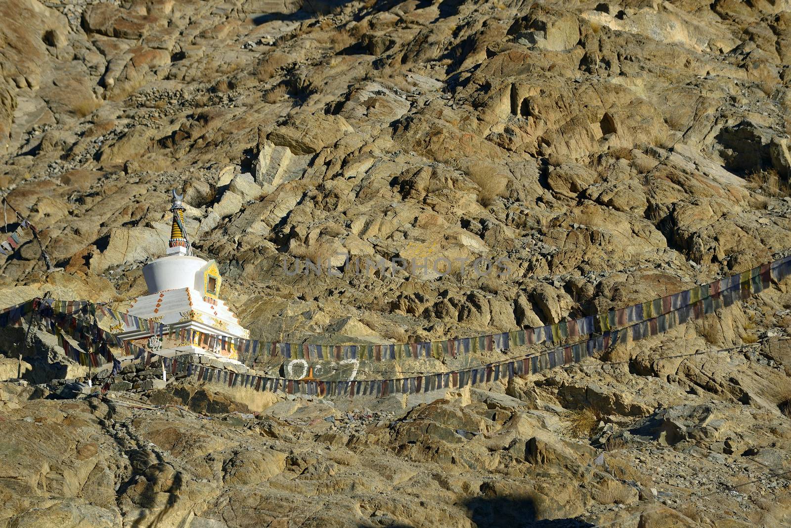 Gompa near a Buddhist monastery. Ladakh province. India by think4photop