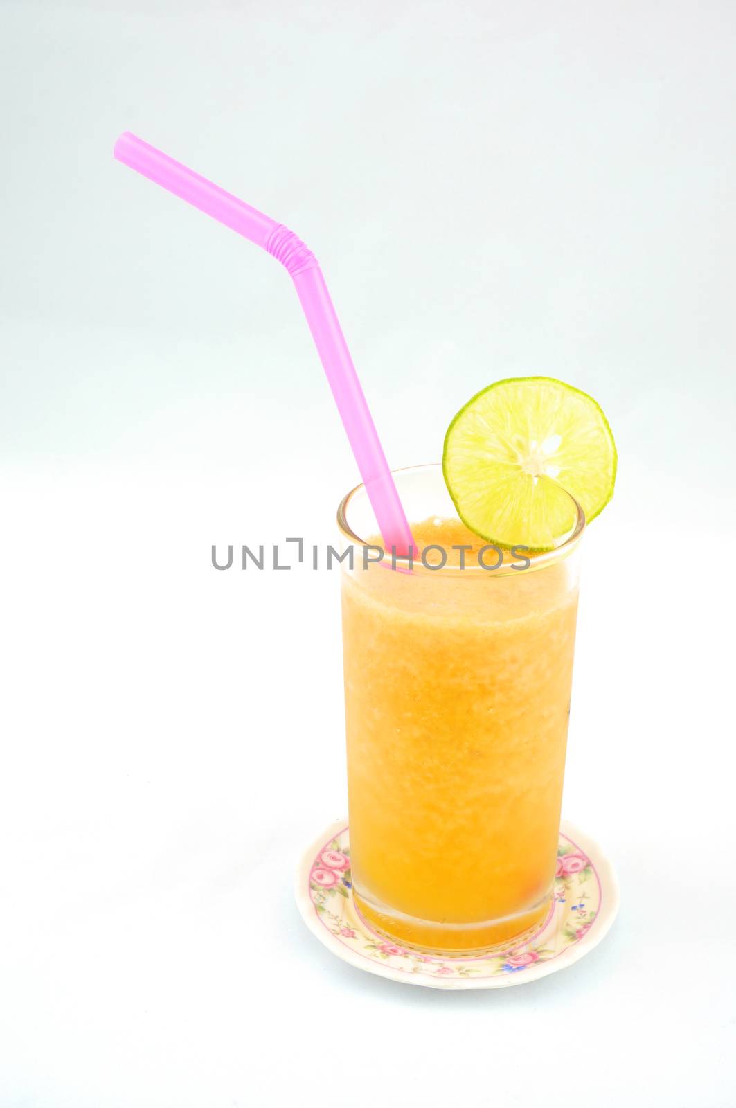 Orange juice blended with seaweed for healthy