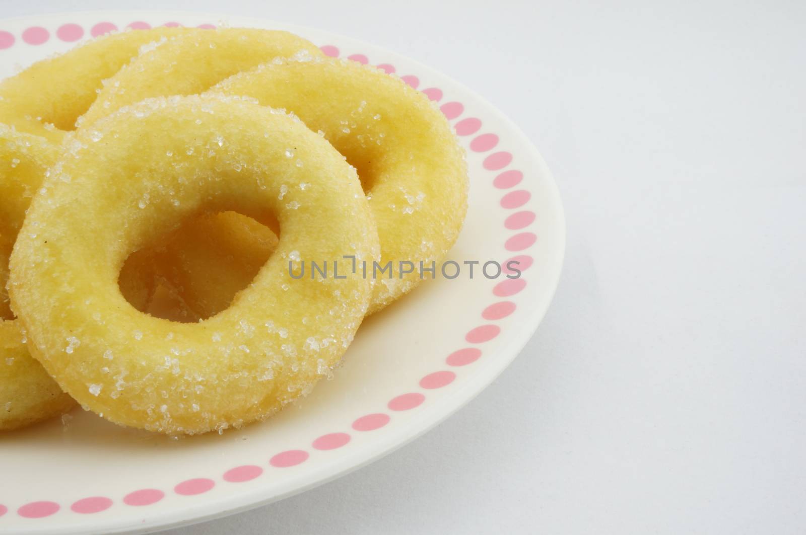 Donuts for dessert strange because the hole in the middle.