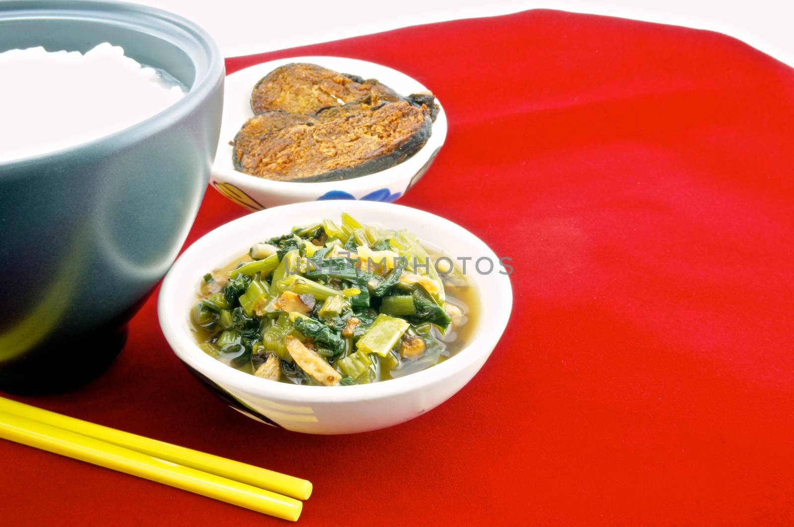 gruel in bowl with vegetarian by eaglesky