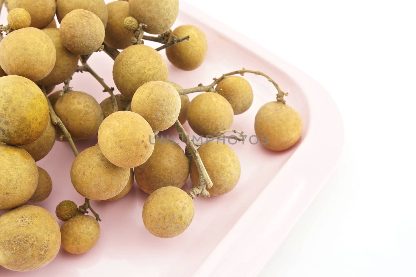 Bunch of longan isolate on white background by eaglesky