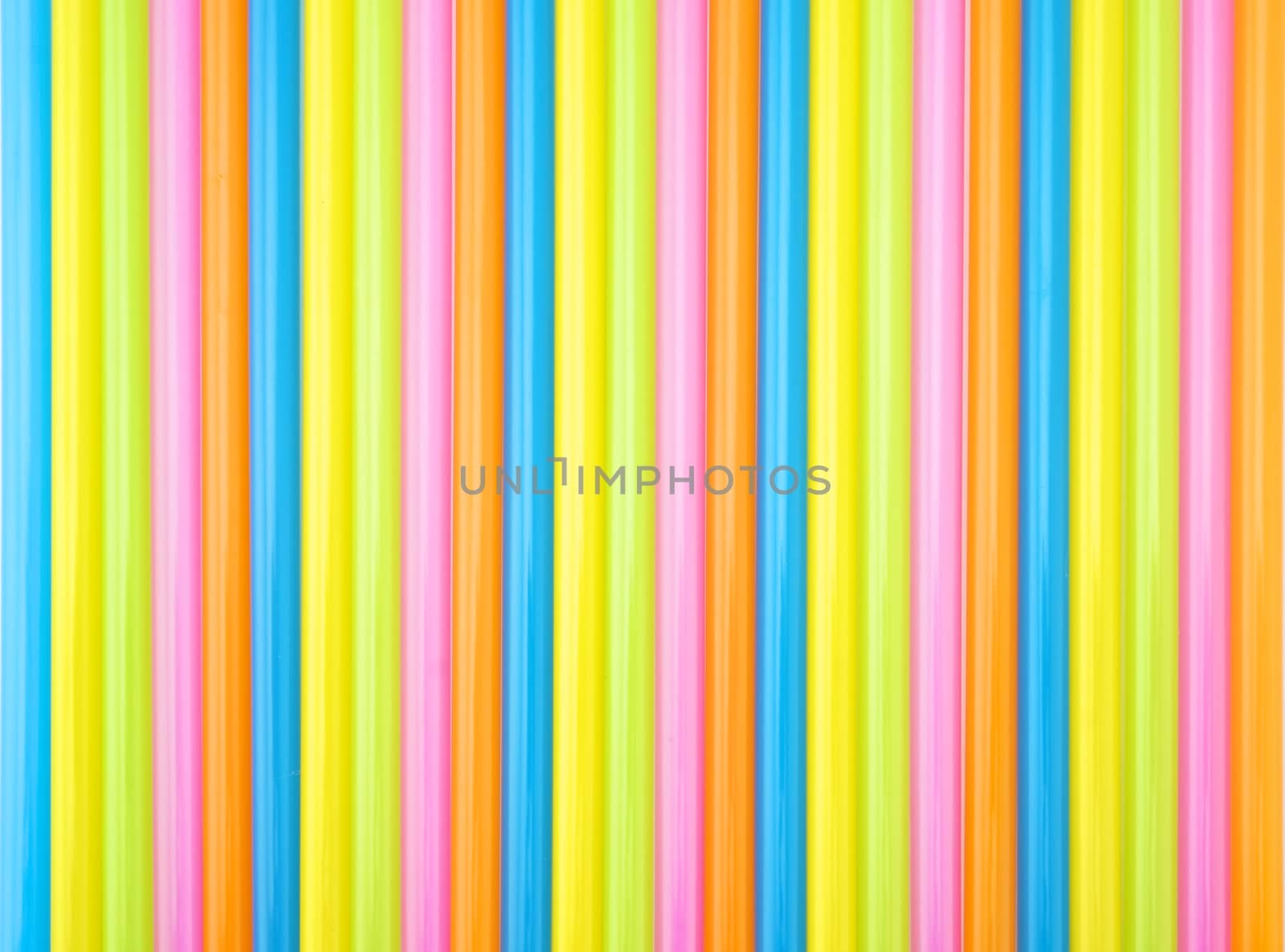 Colorful straight straw put continual as the beautiful background color.