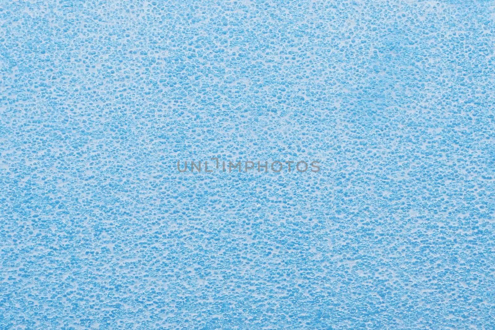 Blue solid sponge prevent from bumping put as abstract background texture.