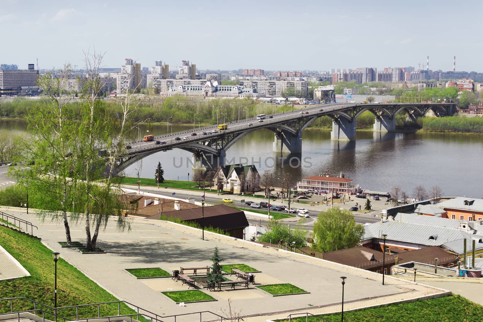 Nizhny Novgorod, Russia - May 1, 2014: The oldest bridge in the  by sever180