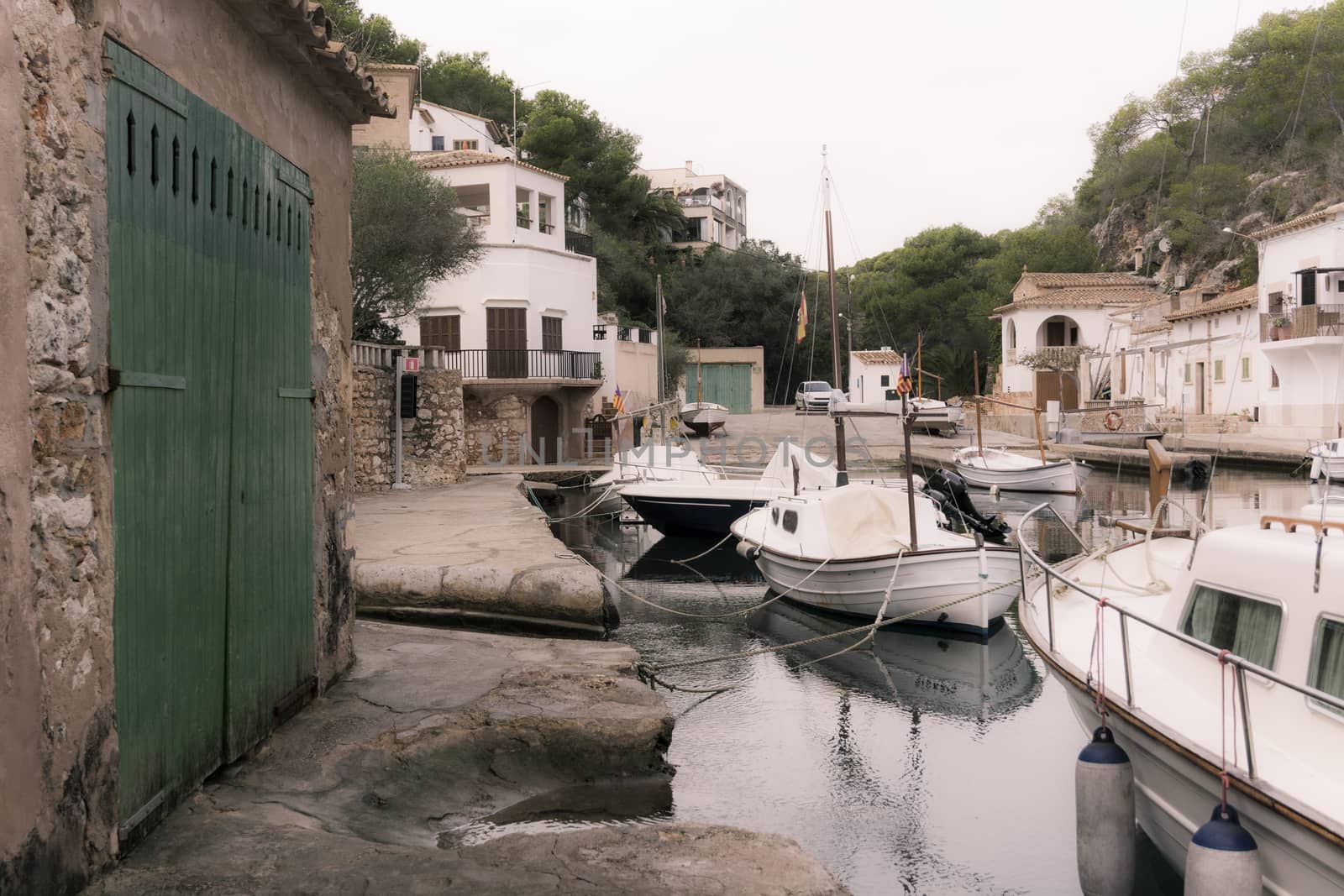 Old charming small boat marina in Cala Figuera, Mallorca, Balearic islands, Spain