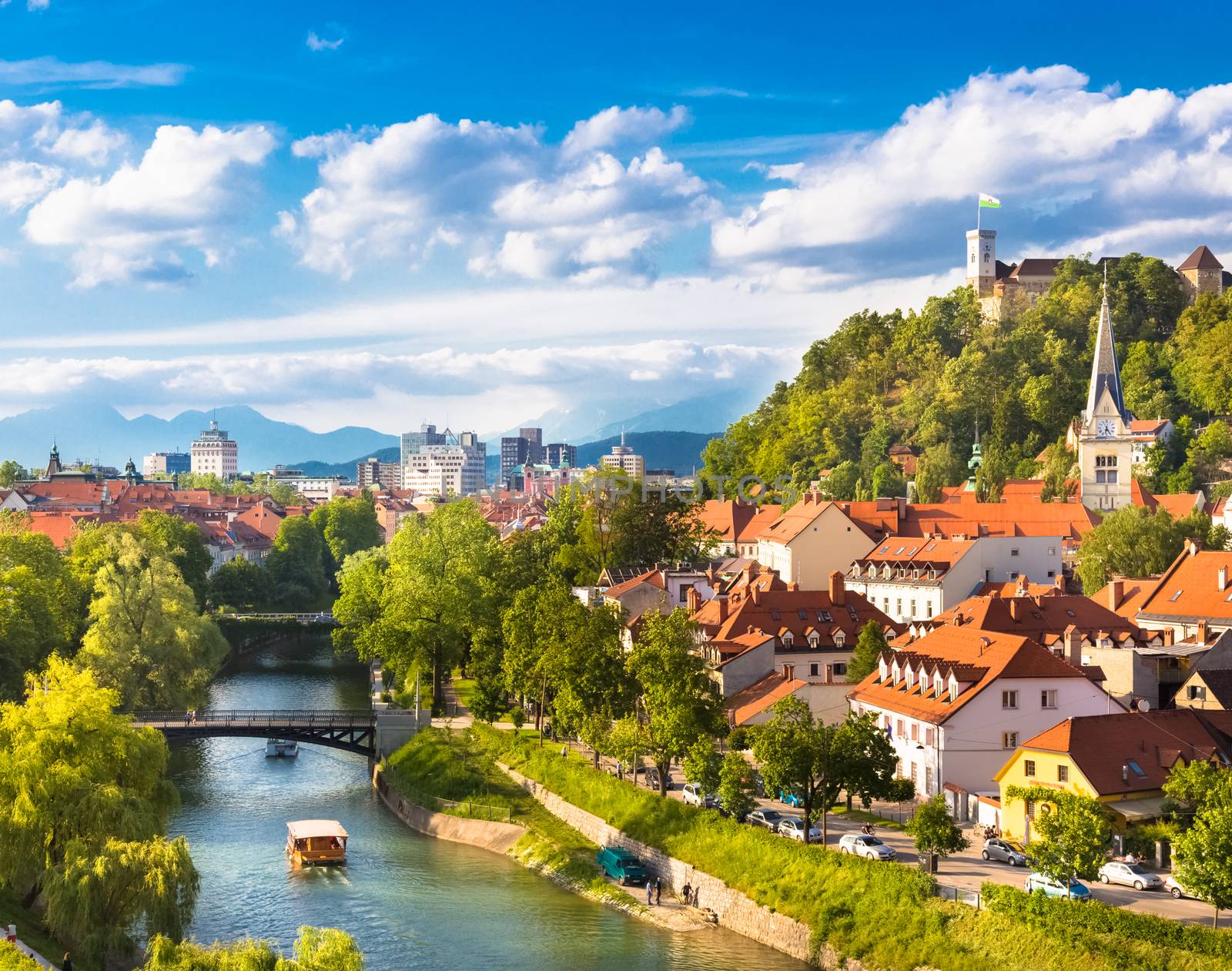 Panorama of Ljubljana, Slovenia, Europe. by kasto