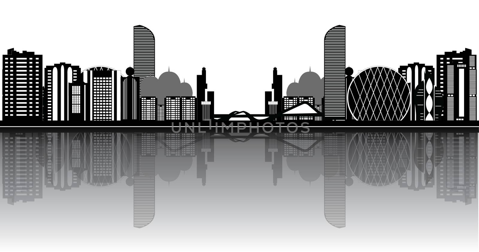 abu dhabi skyline by compuinfoto