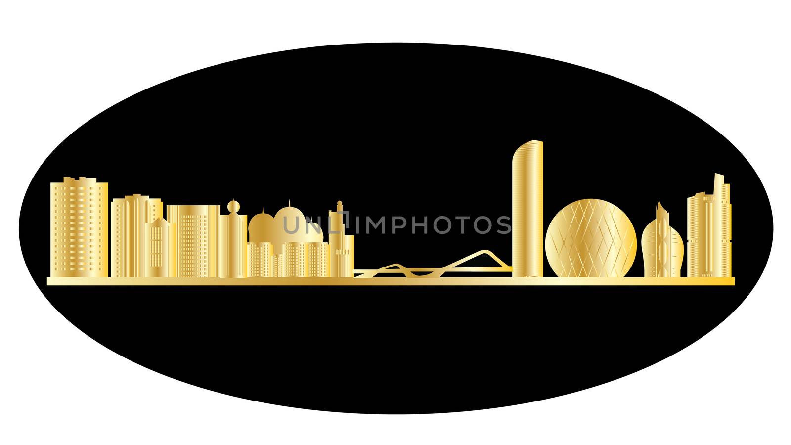 abu dhabi skyline by compuinfoto