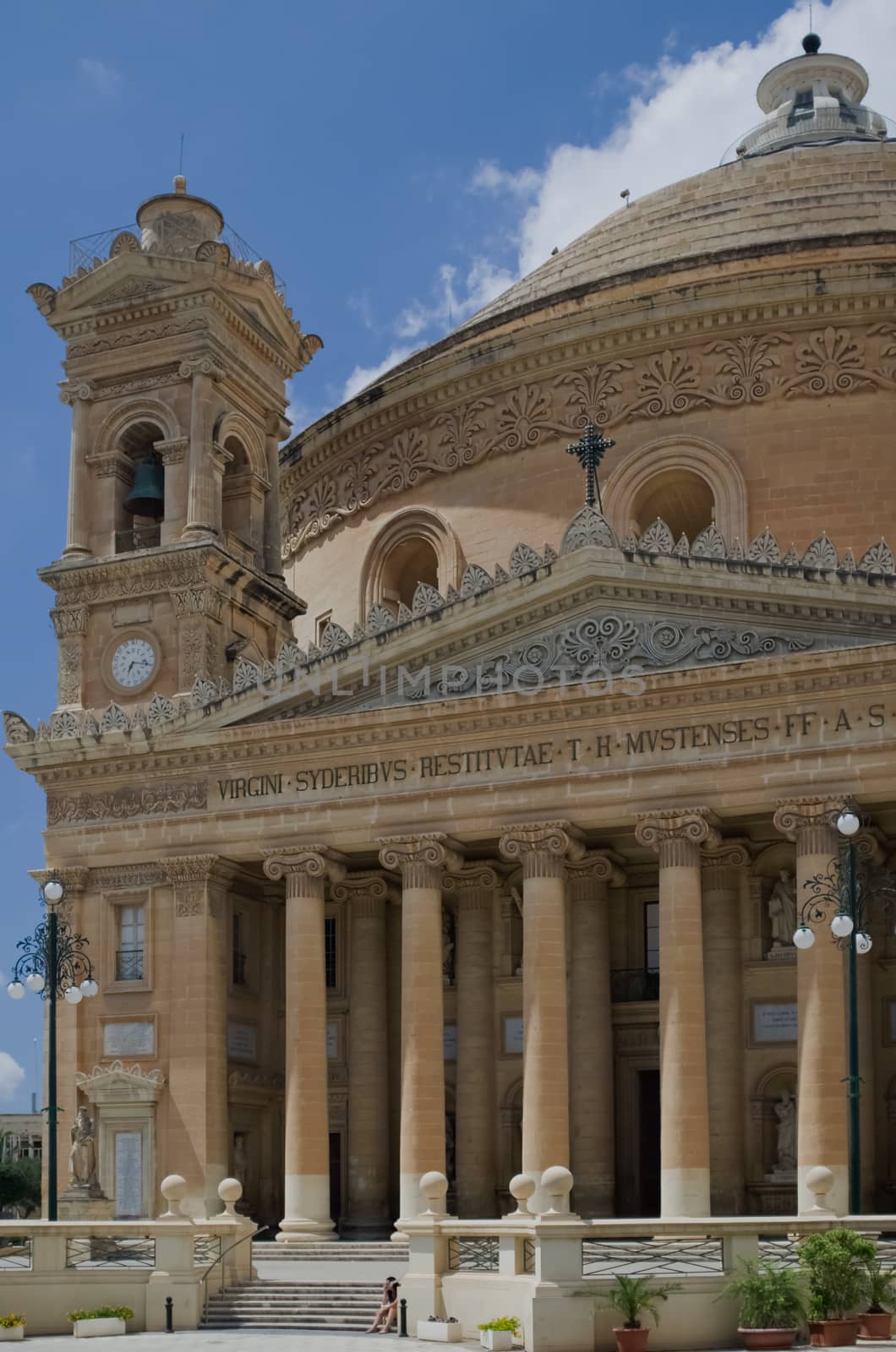 The monumental parish church of St Mary dedicated to the Assumption of Our Lady, known as the Mosta Rotunda or Mosta Dome – Mosta, Malta.