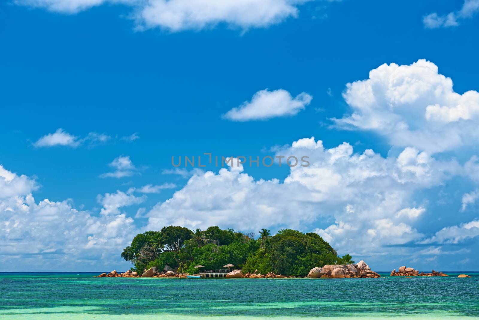 Beautiful tropical island at Seychelles