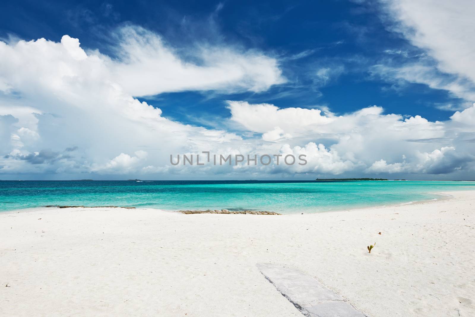 Beautiful island beach at Maldives