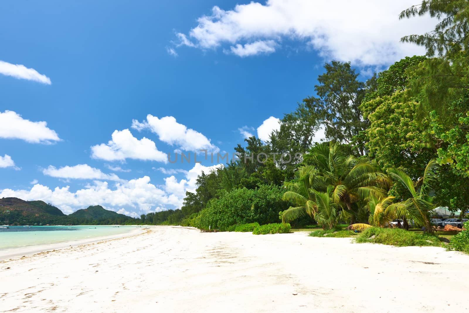 Beautiful beach at Seychelles, Praslin, Cote d'Or