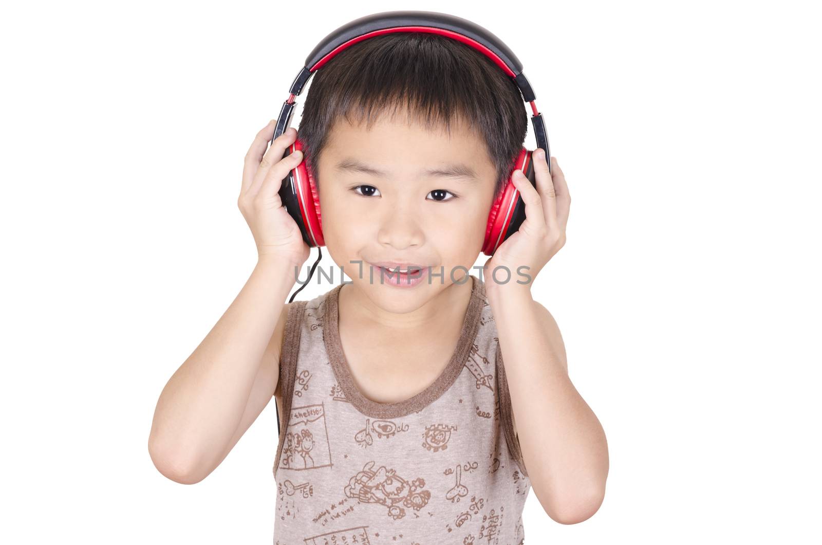 Cute children listen to music by FrankyLiu