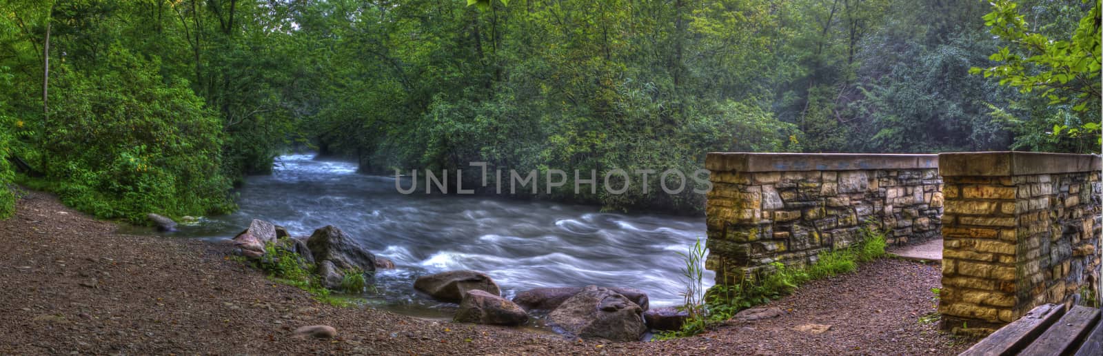 Creek and Bridge in HDR by Coffee999