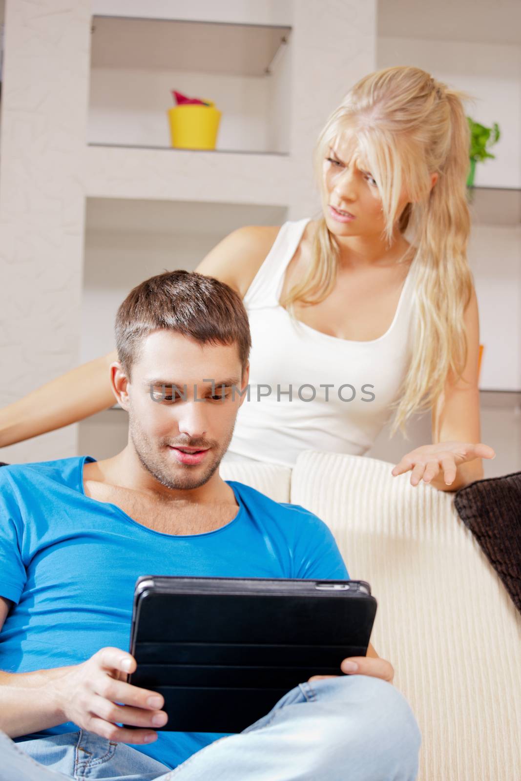 couple with tablet PC by dolgachov