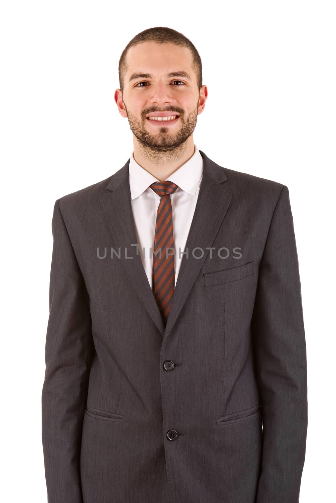 young business man portrait isolated on white