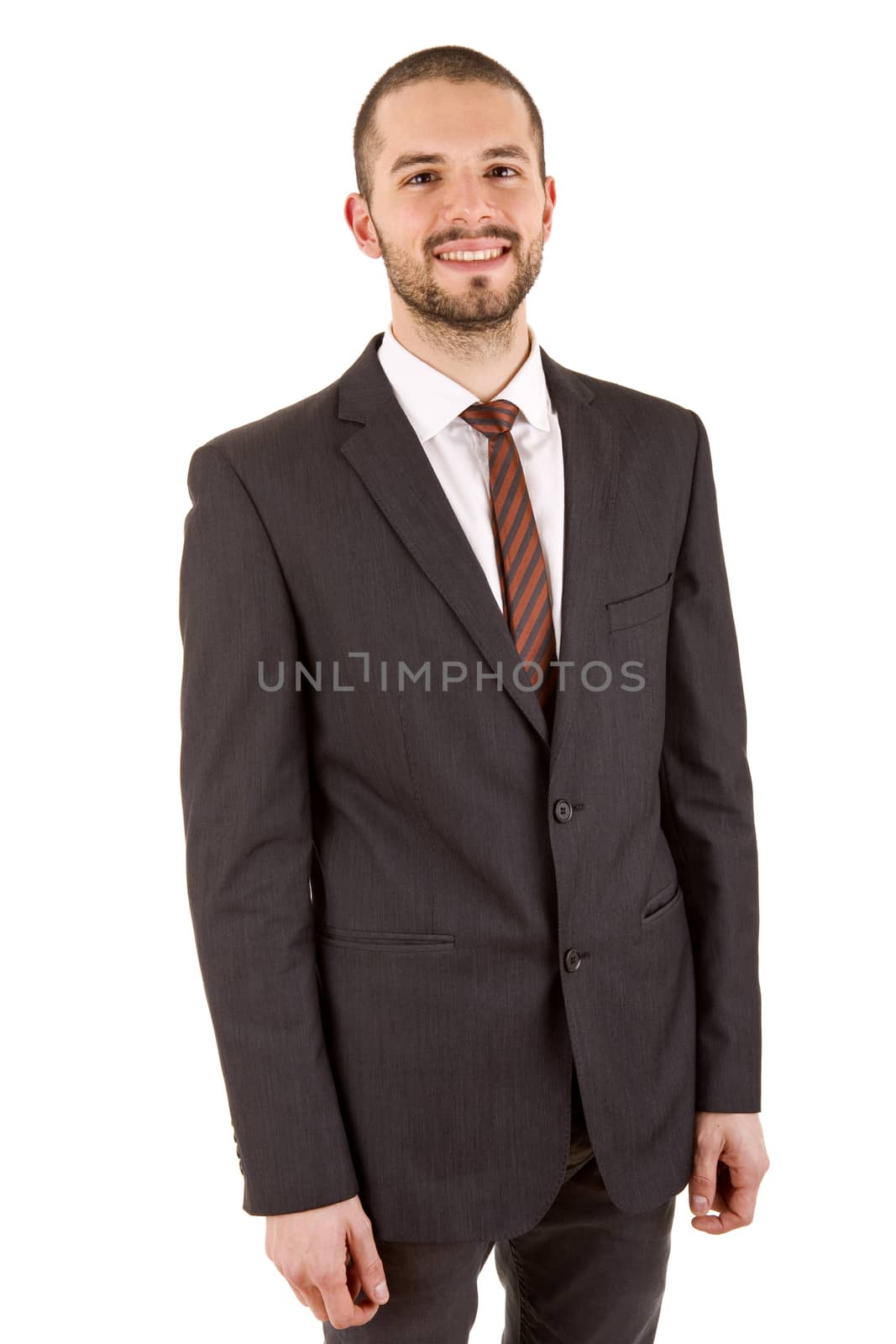 young business man portrait isolated on white