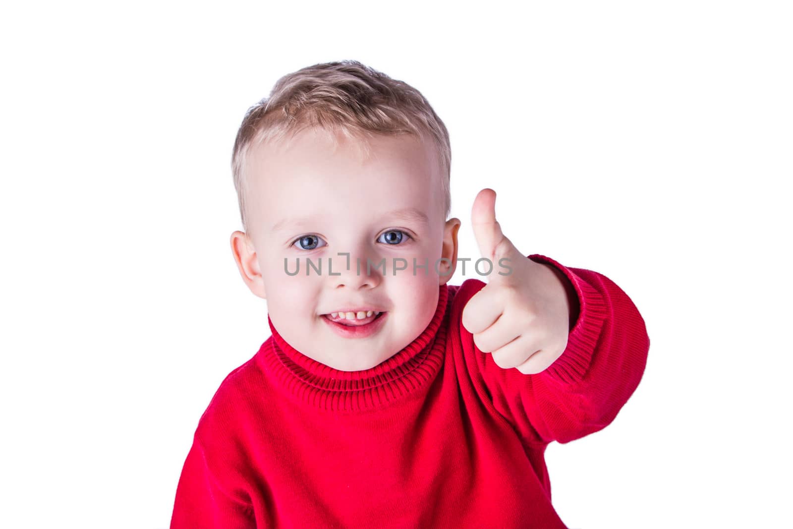 Happy boy - Stock photos. Isolated on white background