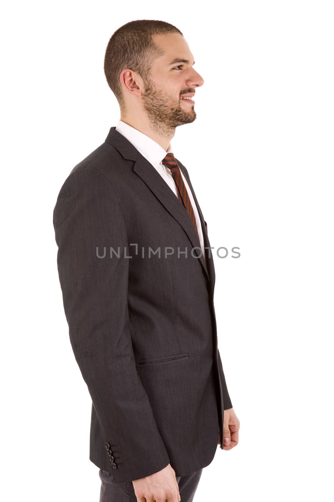 young business man portrait isolated on white