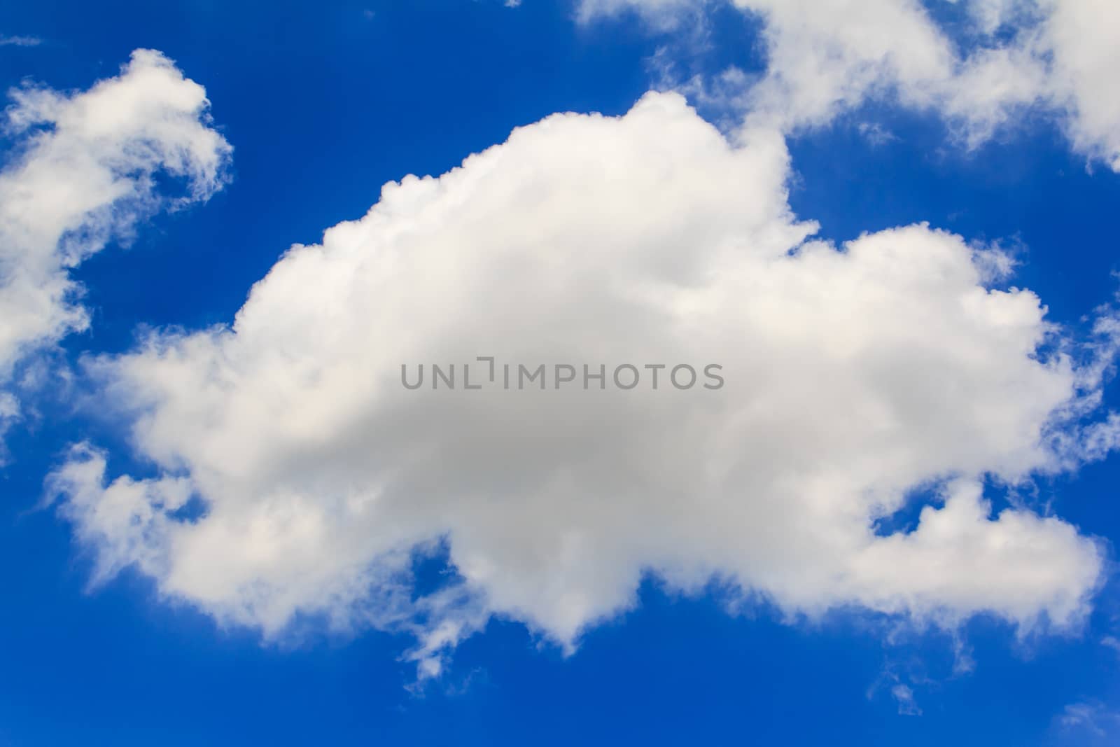 beautiful fresh, bright clouds with blue sky in bright day for scene and background