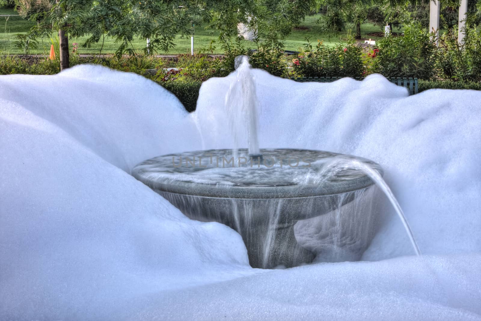 Water Fountain building suds in HDR by Coffee999