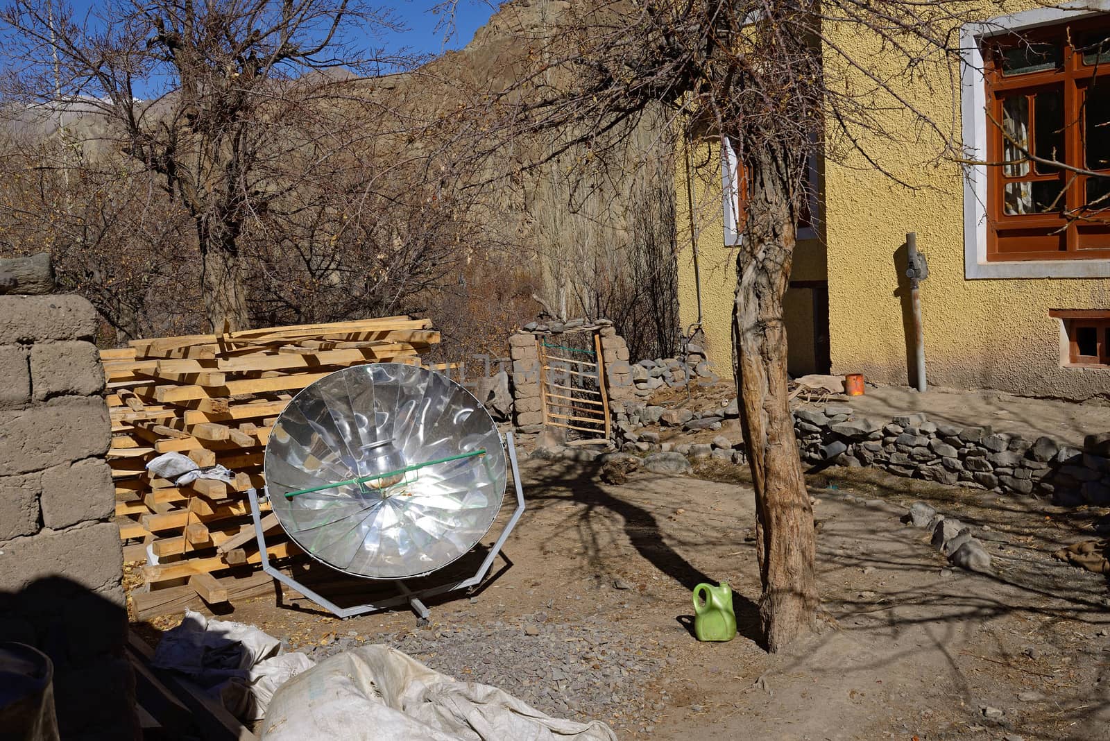 solar cooker, Zanskar, Ladakh, India by think4photop