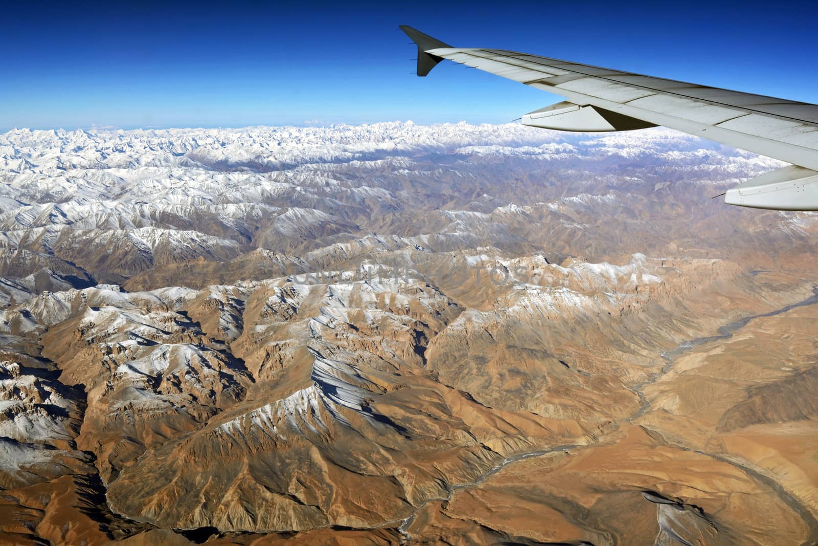 Mountain range, Leh, Ladakh, India by think4photop