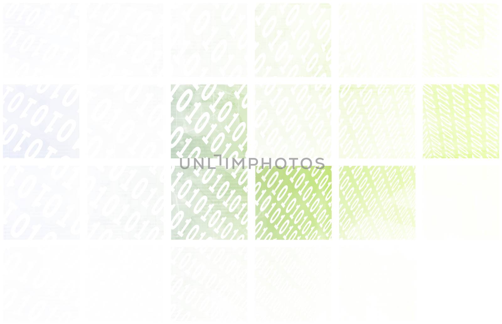 Binary Data Stream with Arrows on Digital Abstract