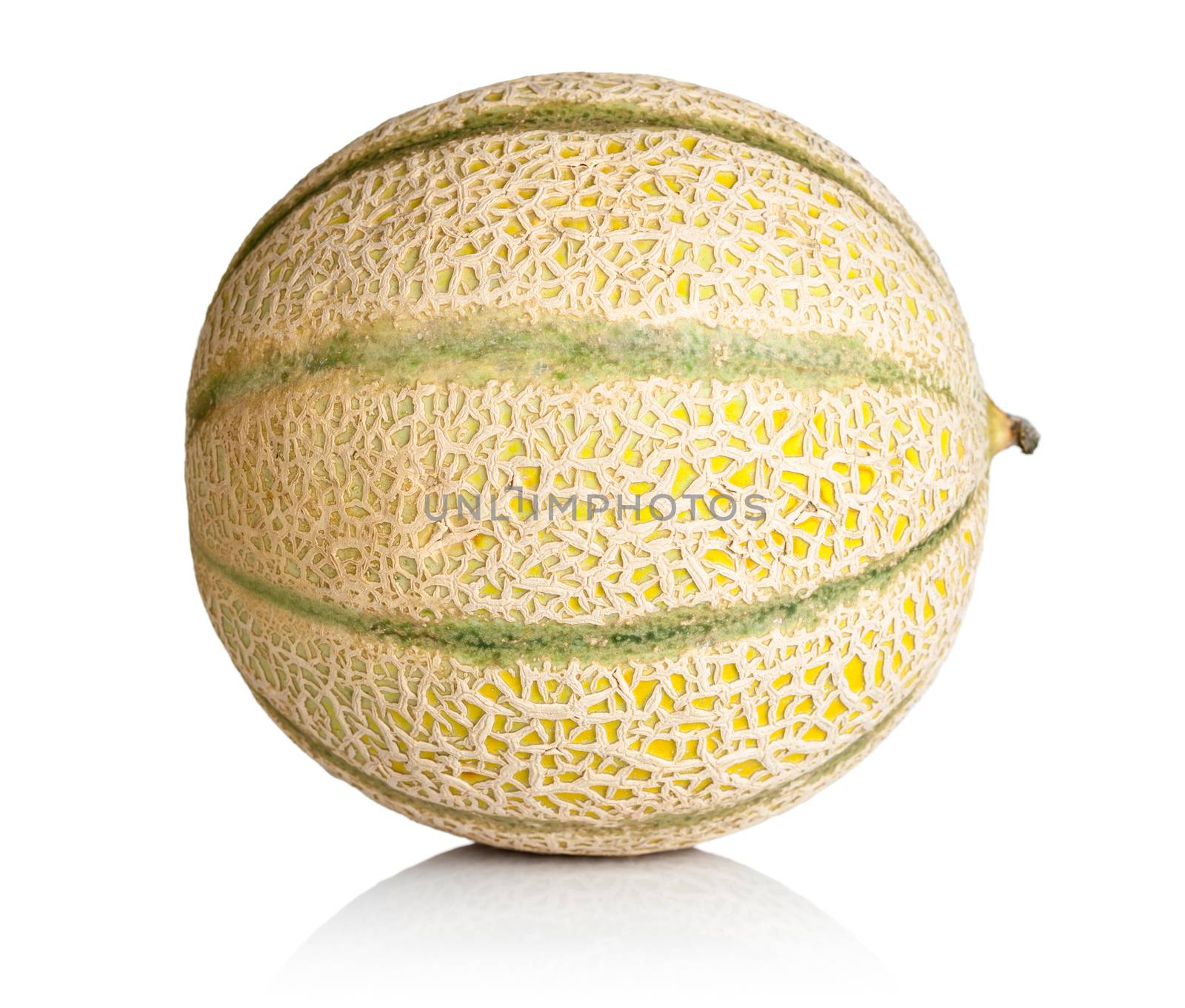 Fresh cantaloupe melon isolated on white background 
